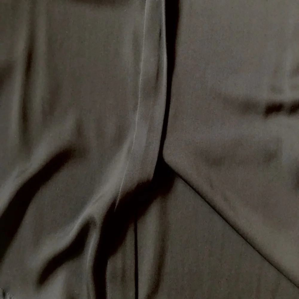 NWT, Black Silk Button Down Blouse - Picture 9 of 9